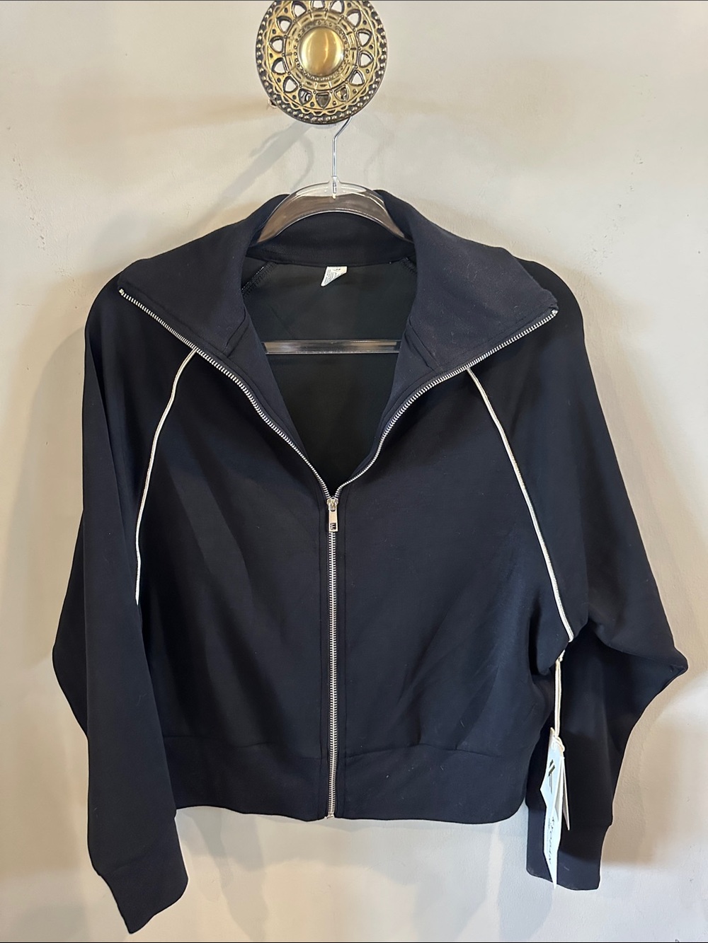 Kyodan Black Jacket with White and Gold Contrast Piping sz PS
